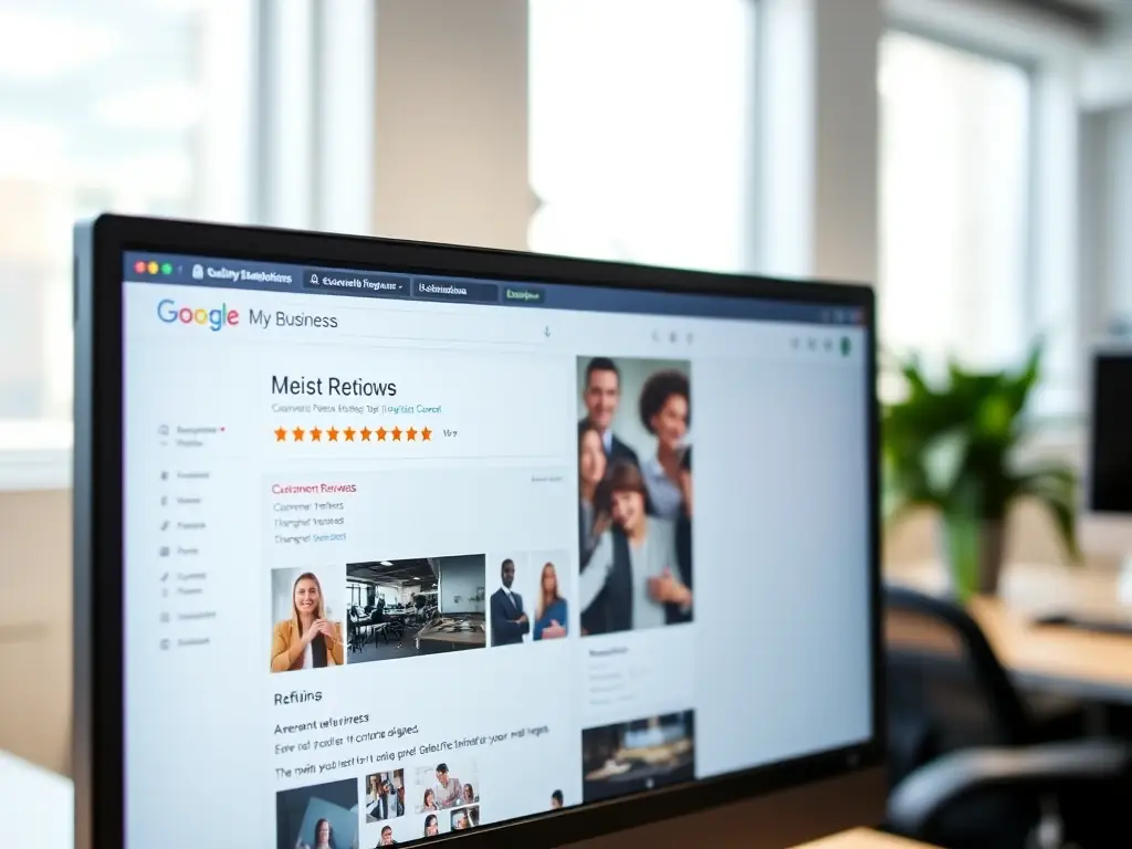 An image showing a Google My Business dashboard with high engagement metrics, illustrating the success of Google Profiling services.