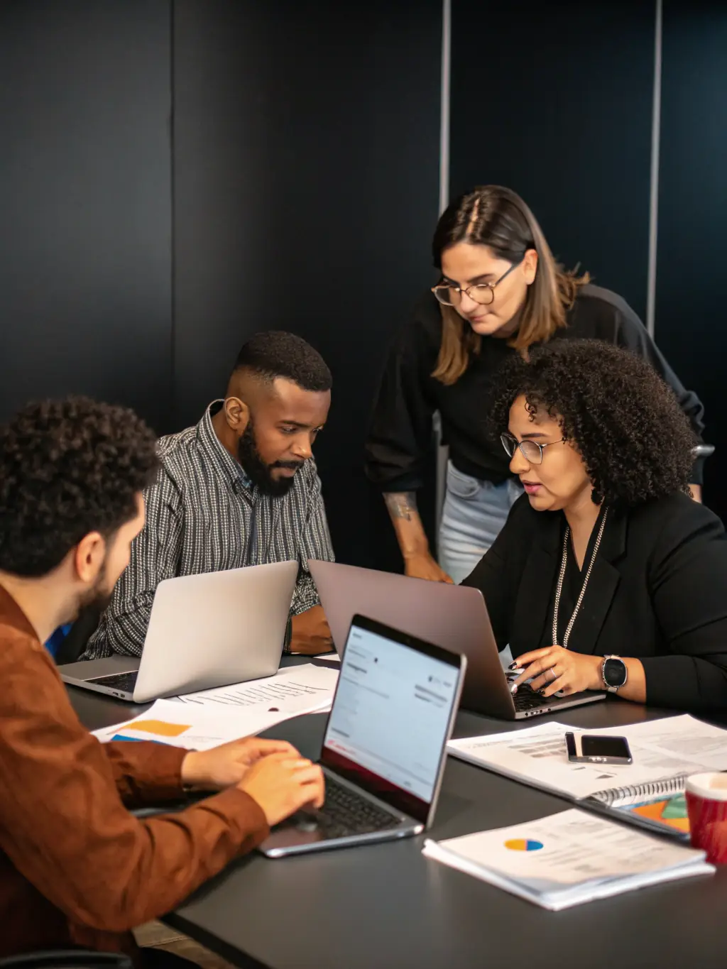 A professional photo of the Local Part team collaborating in a modern office, emphasizing teamwork and expertise.